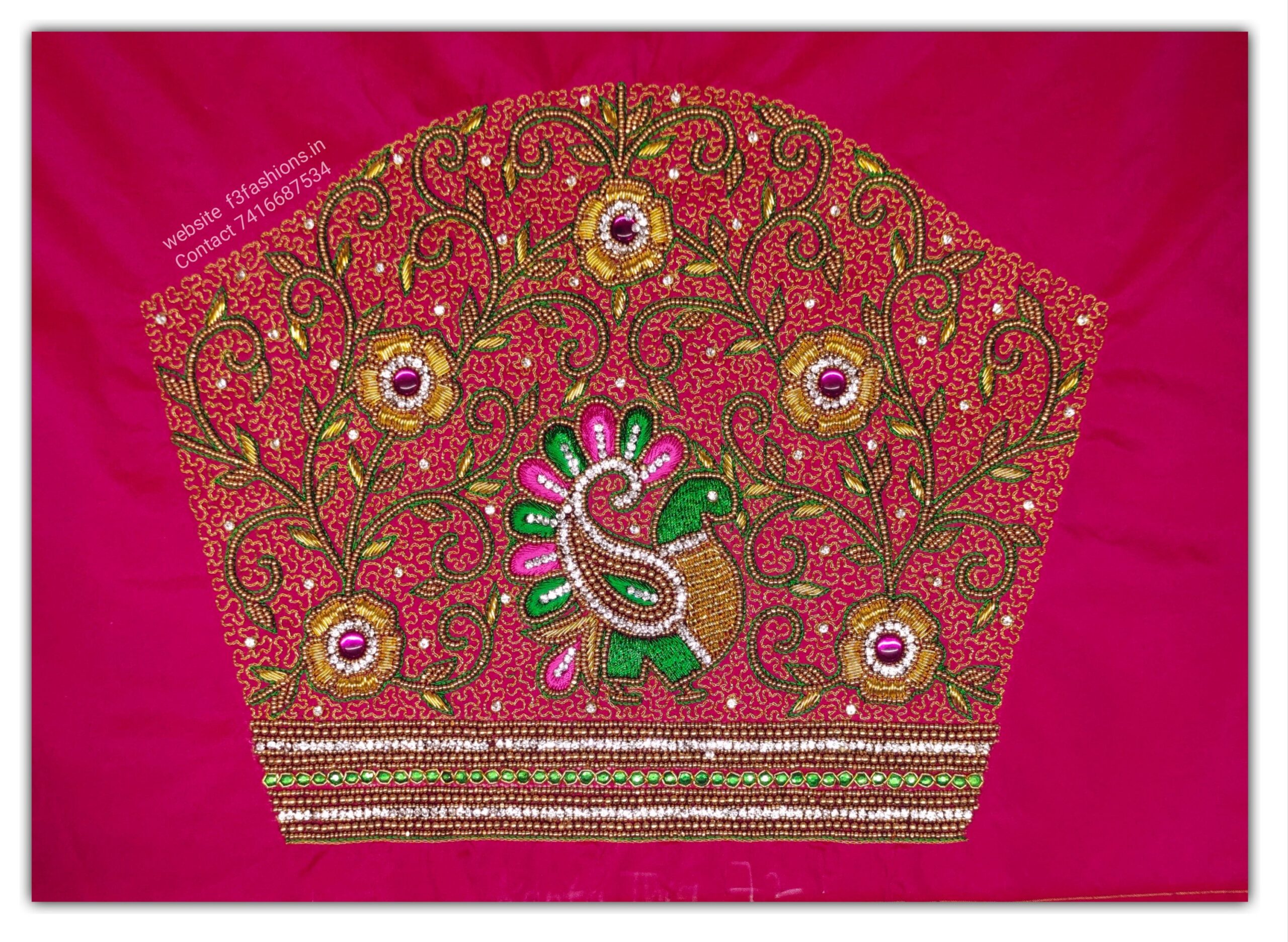 Latest Aari Work Blouse Designs Images for Silk Sarees 2021